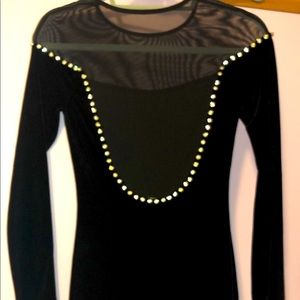 H&M bodycon velvet cocktail dress with rhinestones